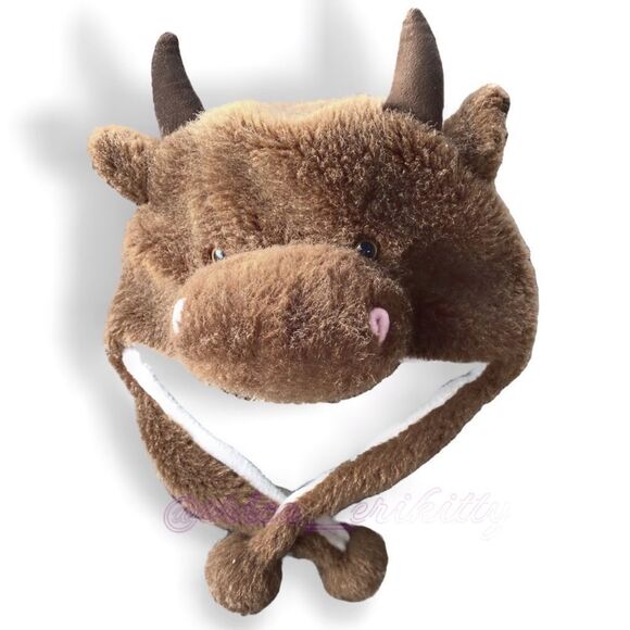 Festival Year Of The Ox Chinese New Year Plush Beanie Hat w Earflaps - Picture 1 of 6